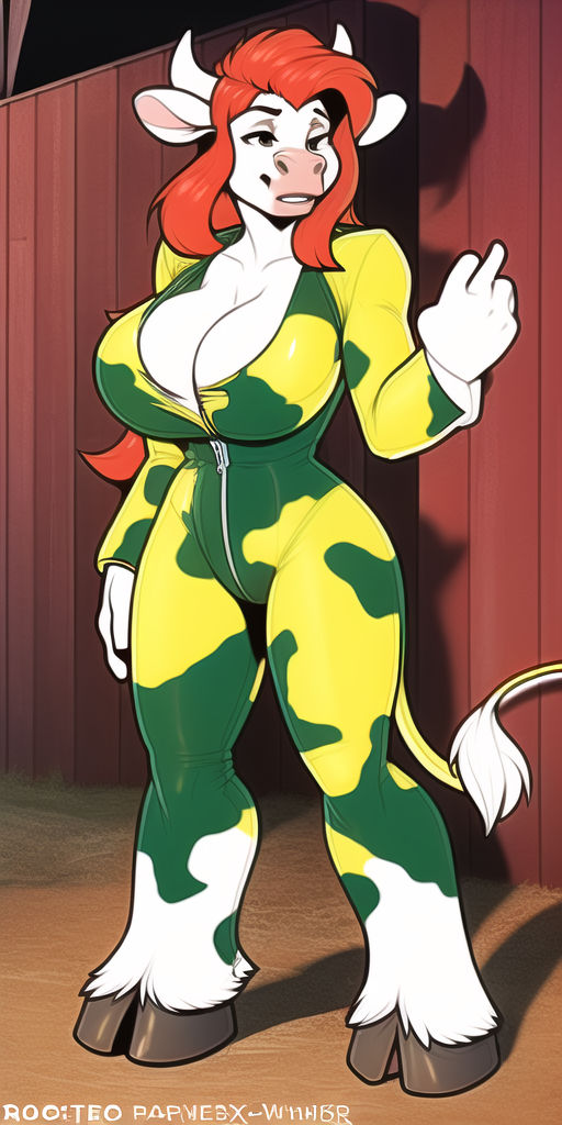 Jumpsuit Cow Transformation by FayesTF on DeviantArt