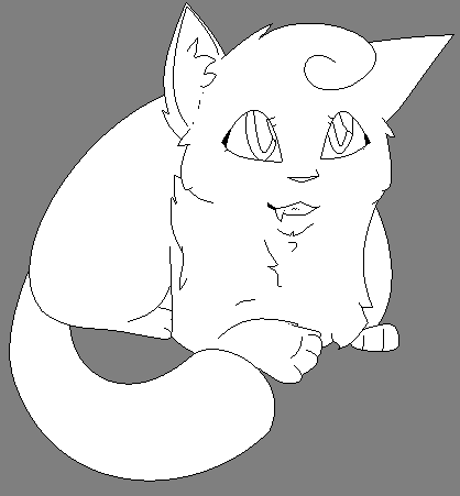 Free She-cat Lineart