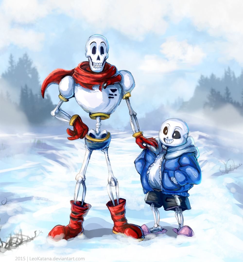 Undertale Papyrus And Sans By Leokatana On Deviantart