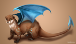 {Commission} - Dragon Otter by LeoKatana