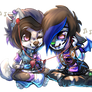 {Commission} - Zyn and Kurosaki Chibi