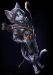 {Commission} - Russian Blue Tabaxi Rogue by LeoKatana