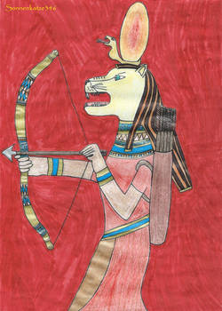 Sekhmet picture colored