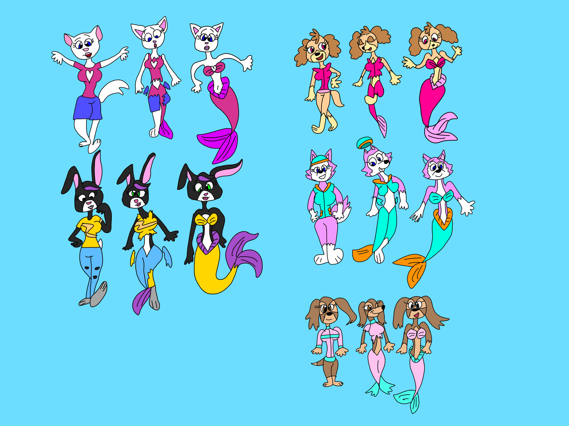 Mer-animal girl TF (colored) by Victheanimaldrawer on DeviantArt