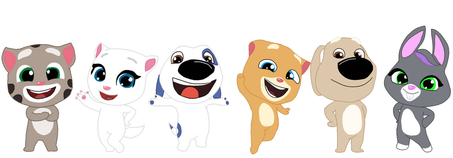 Talking tom Gold Run 2 Characters without clothes by Victheanimaldrawer ...