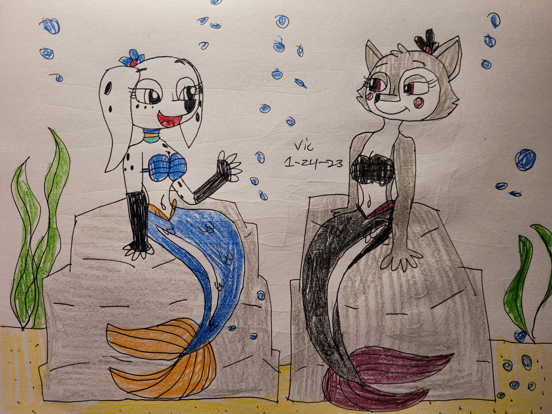 Gift: The little mer-animals by Victheanimaldrawer on DeviantArt