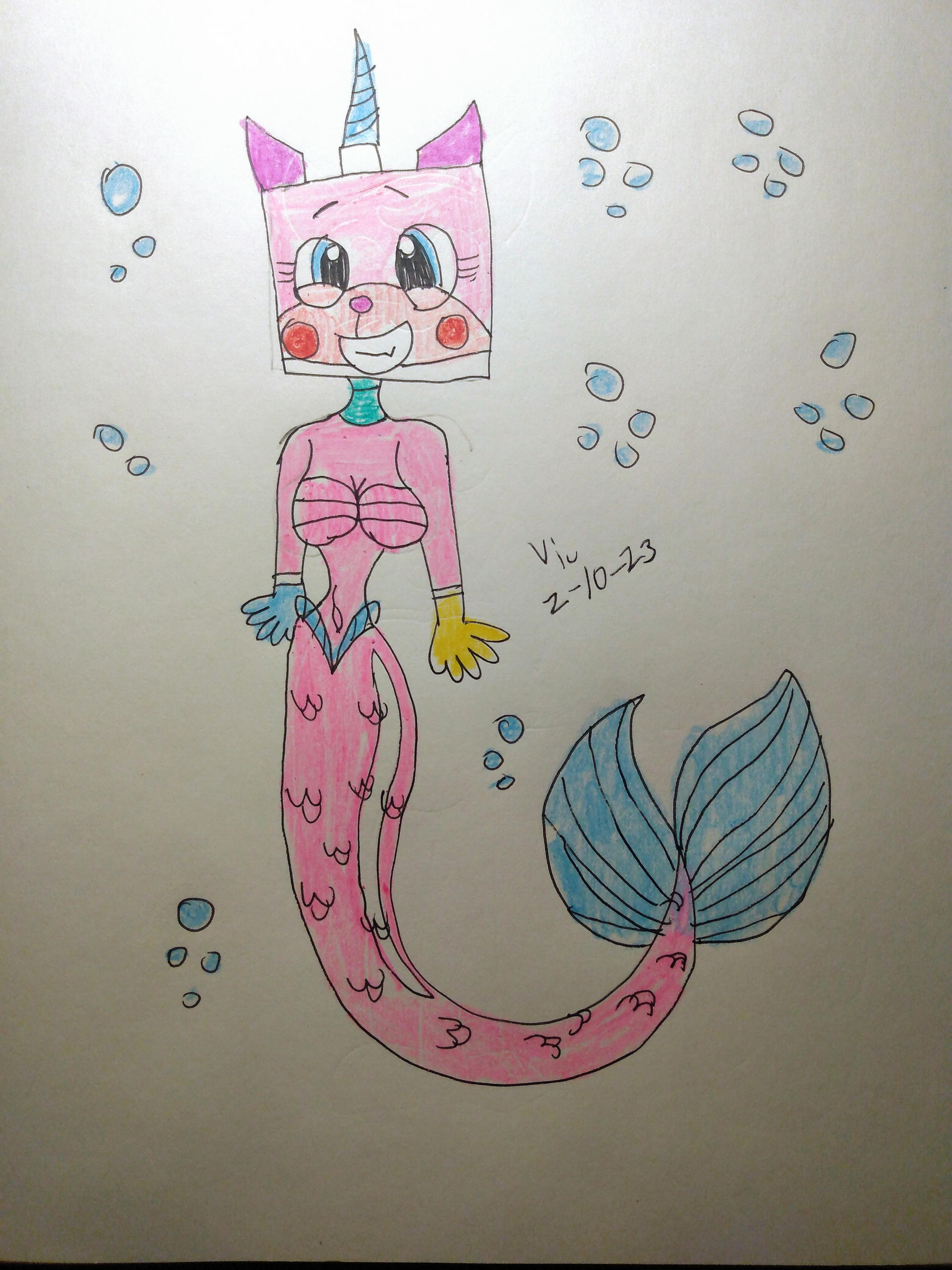 Mermaid Unikitty by Victheanimaldrawer on DeviantArt