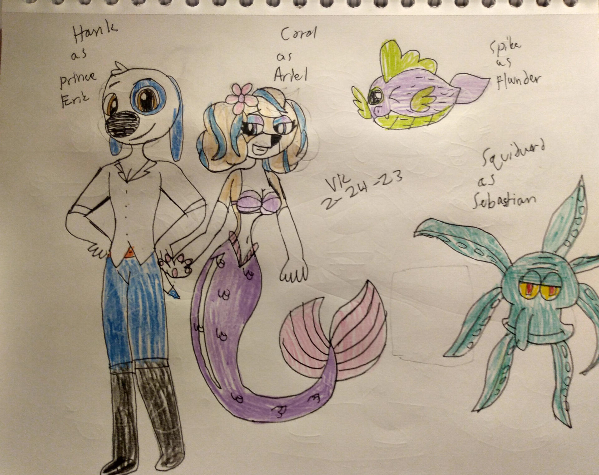 The little mer-pup characters by Victheanimaldrawer on DeviantArt