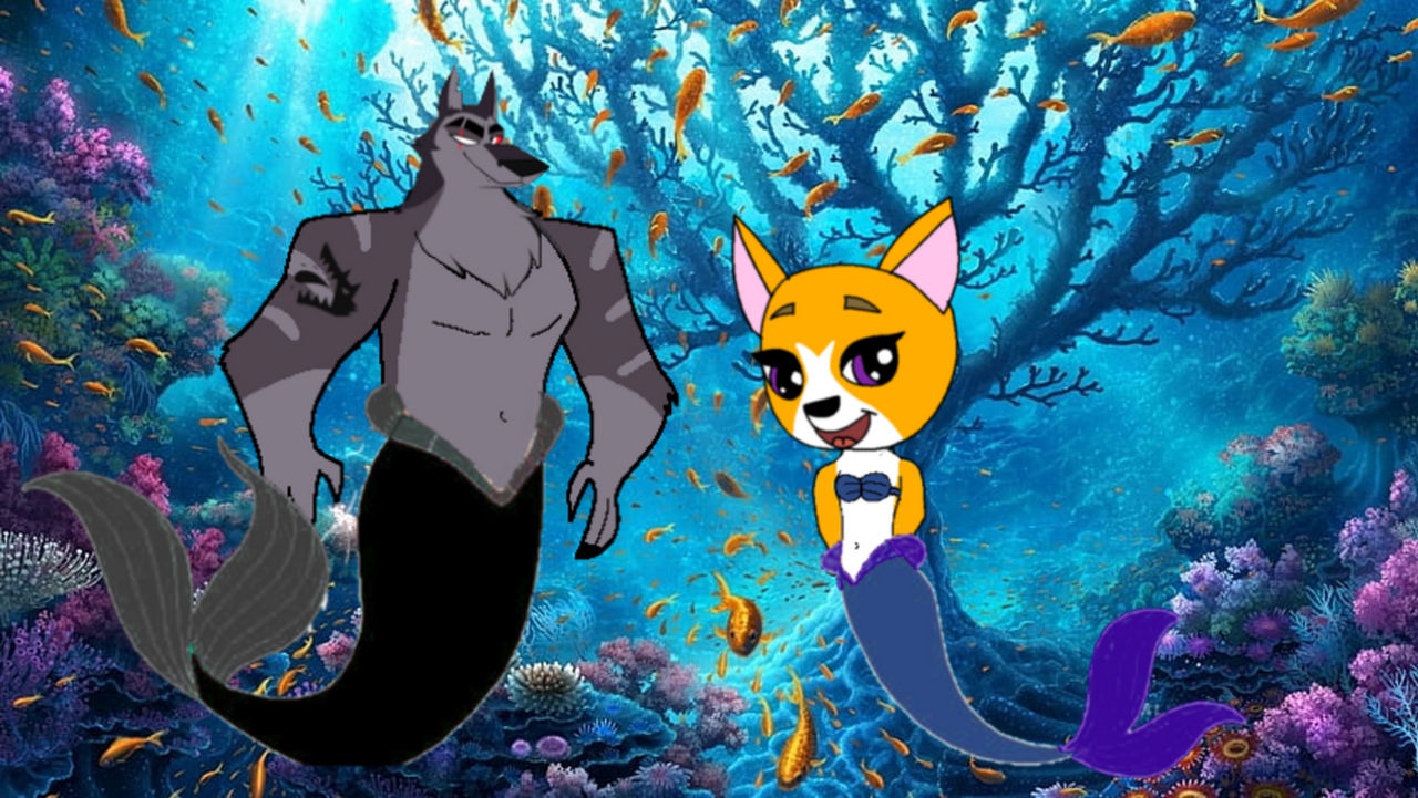 Merwolf Merfox Jenny and Merwolf Vortex by Victheanimaldrawer on DeviantArt
