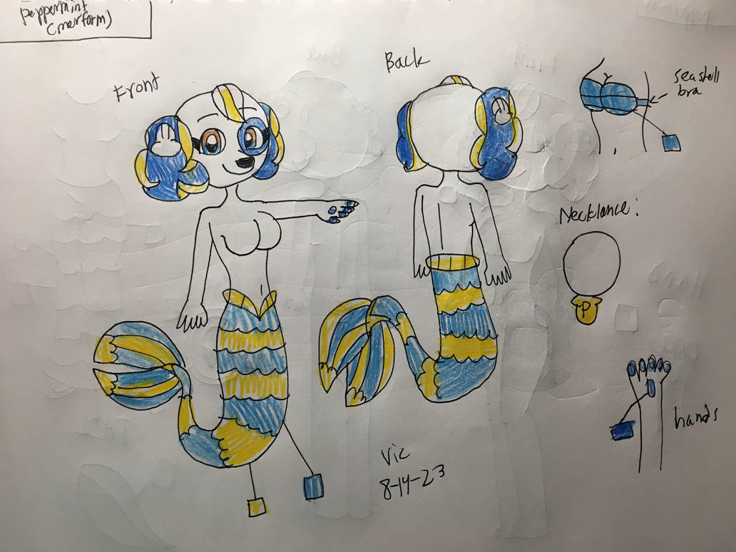 Pop Mer Form Peppermint mer-form Reference sheet by Victheanimaldrawer on DeviantArt