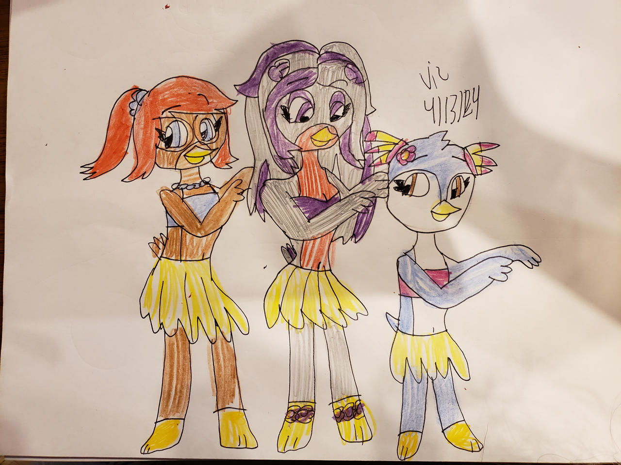 Hula dancers top wing girls cadets by Victheanimaldrawer on DeviantArt