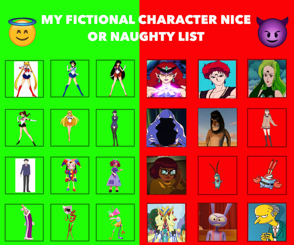 My Nice and Naughty list 2024 by Victheanimaldrawer on DeviantArt My Nice and Naughty list 2024 by Victheanimaldrawer on DeviantArt