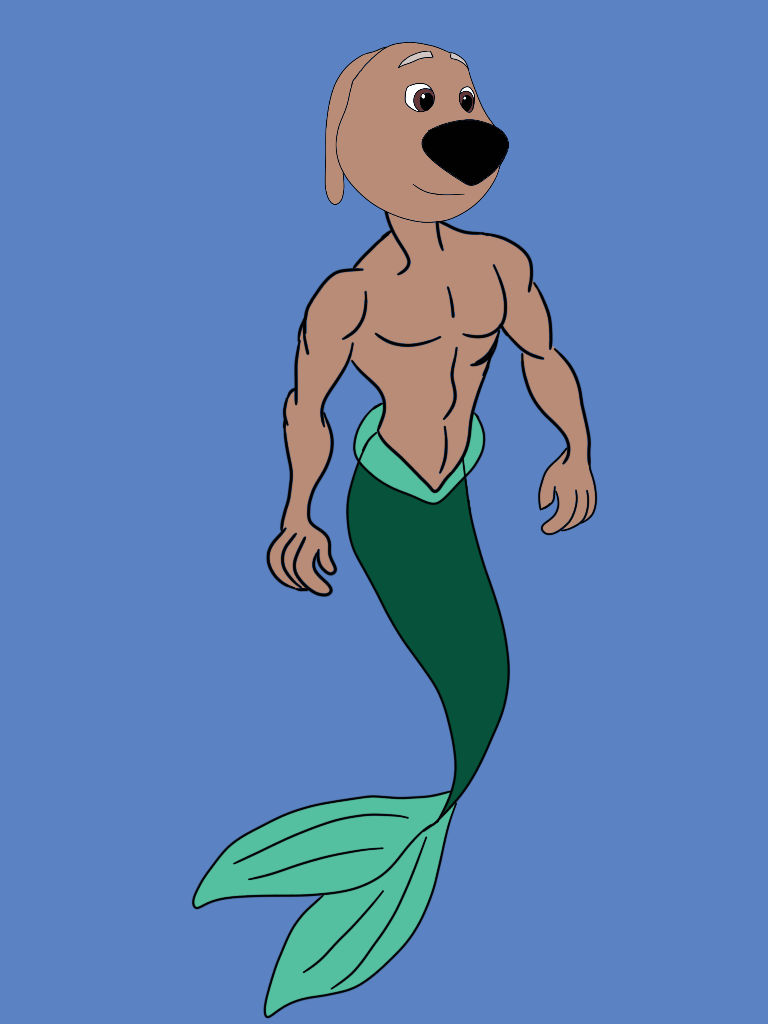 mermay 2025 - Ben the little Mer-dog by Victheanimaldrawer on DeviantArt