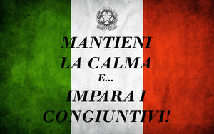 Poster:Mantieni la calma e...impara i congiuntivi!