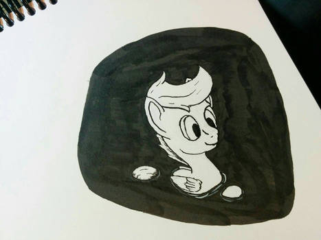 scootaloo swimming in ink