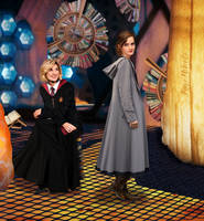 Thirteen and Hermione in the TARDIS Library