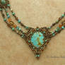 Turquoise beadwoven necklace