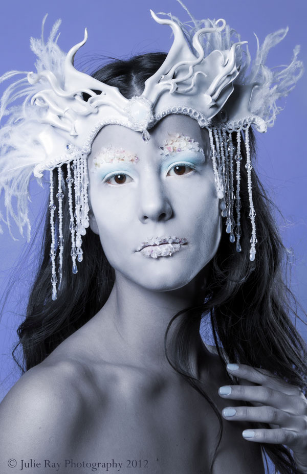 Snow Queen Beaded Leather Headdress