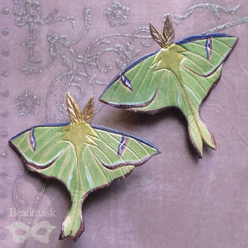 Little Luna Moth hair Clips