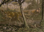 Lambeosaurus, Daspletosaurus, Orodromeus.