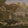 Paralititan, Spinosaurus, Rugops.