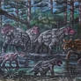 The scene in the swamp (perm trias)