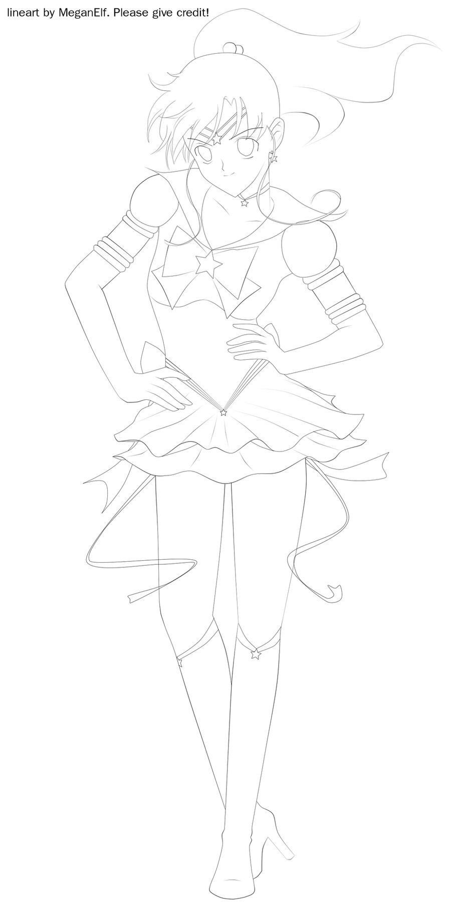 Sailor Jupiter Lineart