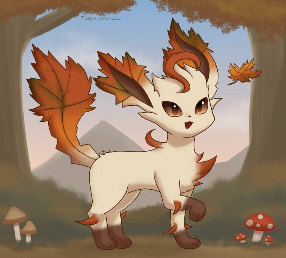 autumn leafeon by BestFriendMartha on DeviantArt