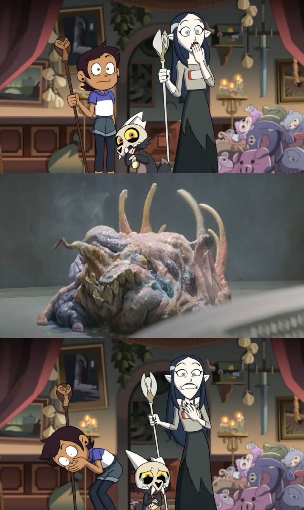 Luz, King, and Lilith are Disgusted By Pig Lizard by leahk90 on DeviantArt