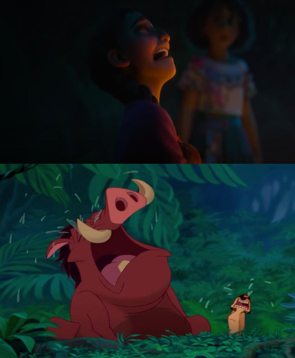 Timon and Pumbaa Cry Over Dos Oruguitas by leahk90 on DeviantArt