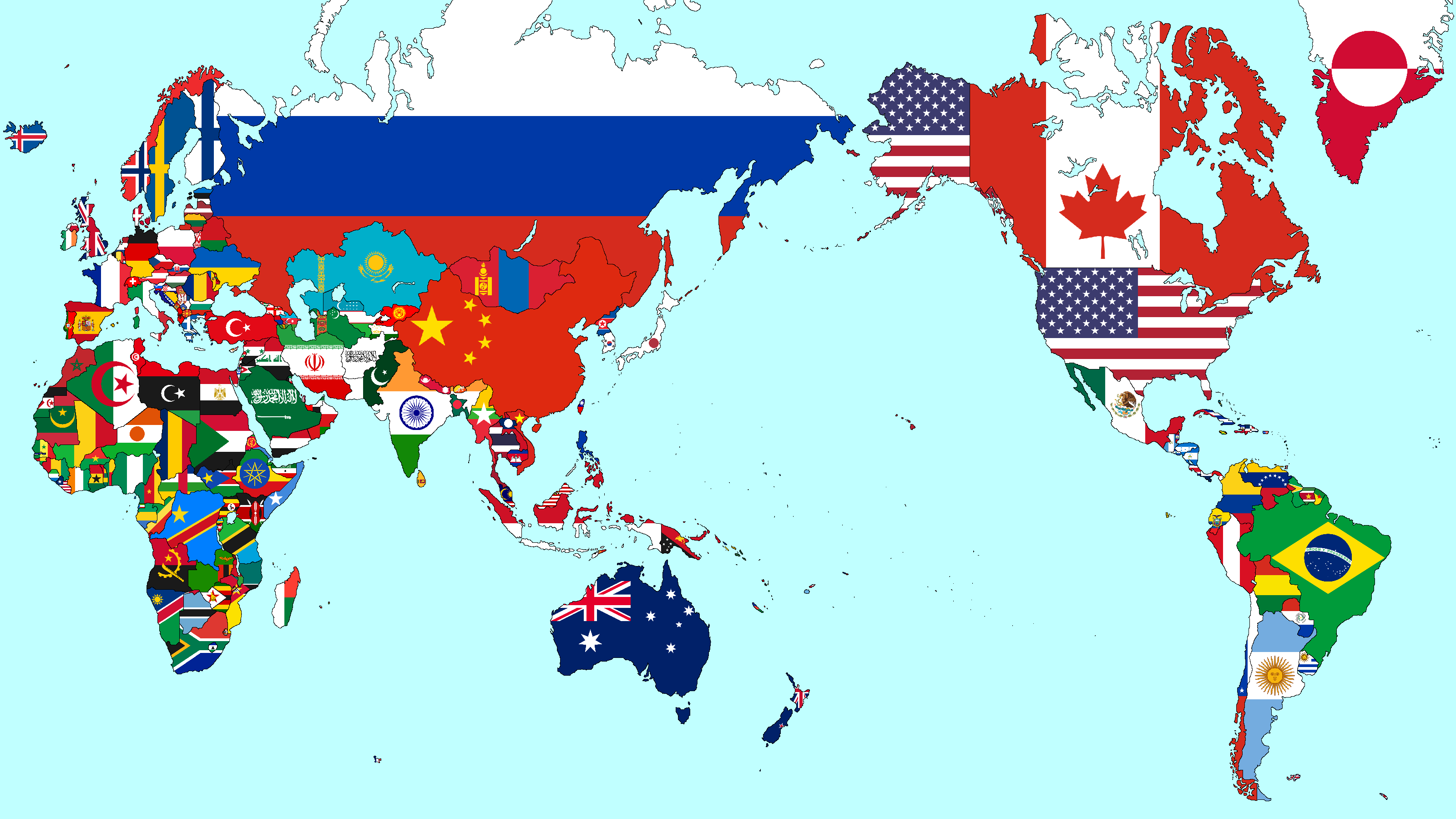 Flag Map of the World (Pacific Ocean Centered) by CanhDuy2006 on DeviantArt