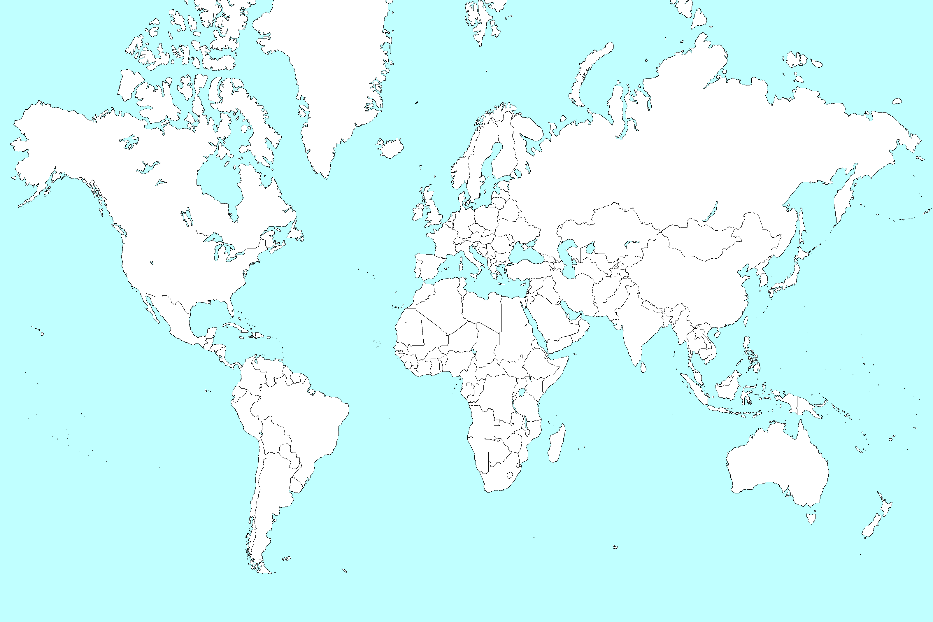 Mercator Projection Blank Map of the World by CanhDuy2006 on DeviantArt