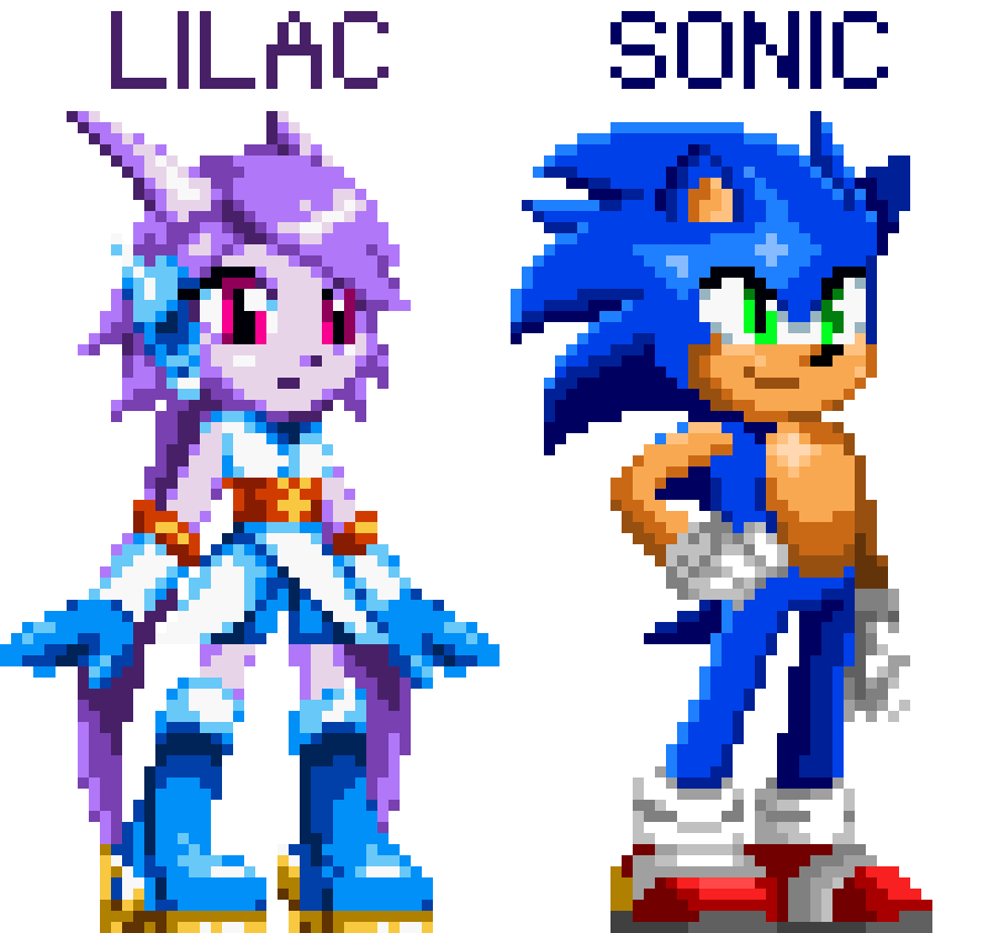 Sonic and Lilac (Freedom Planet 2 Sprites) by BlueBlur1207 on DeviantArt.