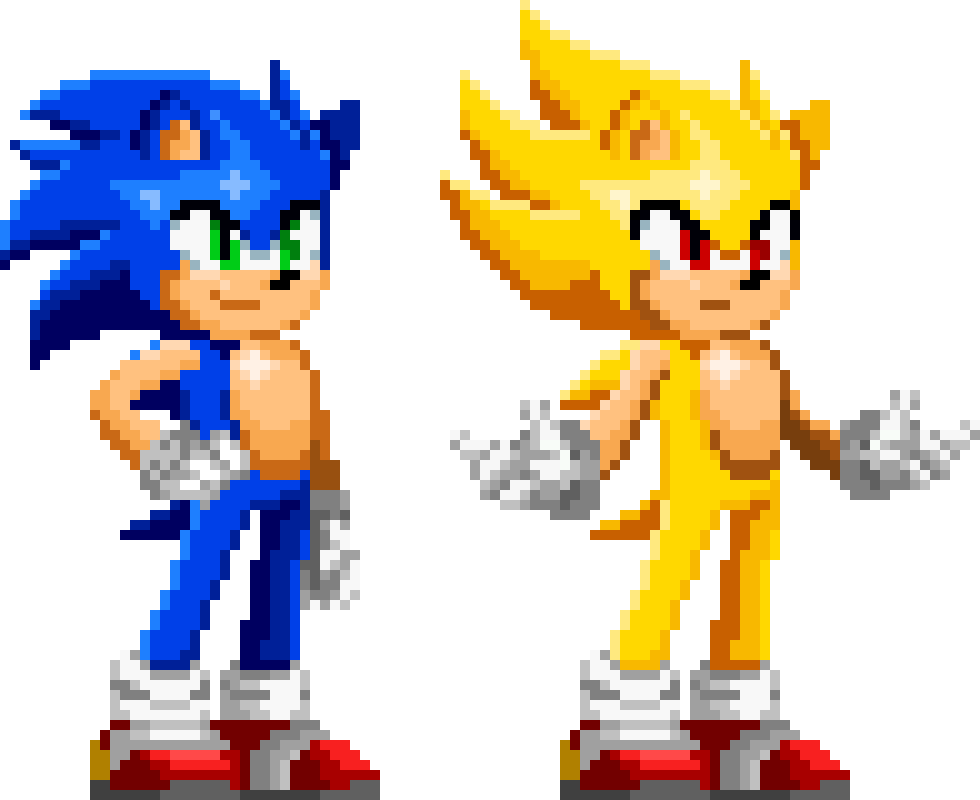 Sonic and Super Sonic (Freedom Planet 2 Sprites) by BlueBlur1207 on ...