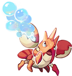 Corphish use Bubblbeam! by Yusiso