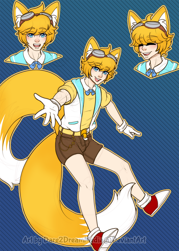 Modern Tails Gijinka Ref Sheet by Kyuupitto on DeviantArt