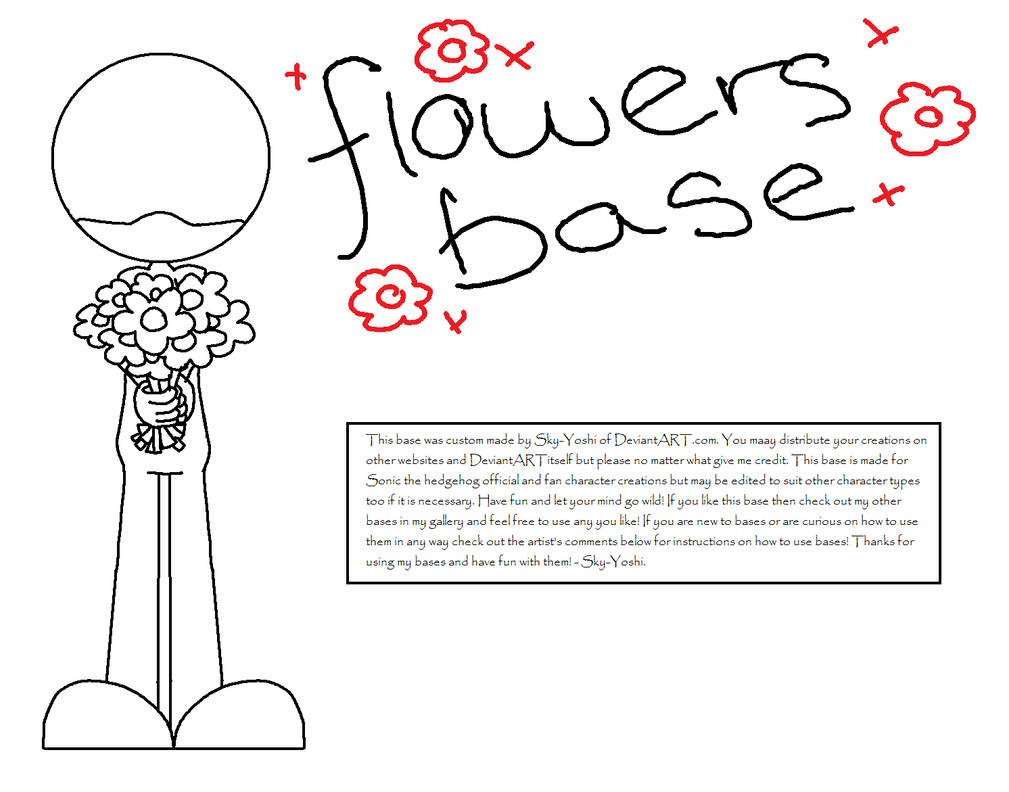 Flower Base by Sky-Yoshi on DeviantArt