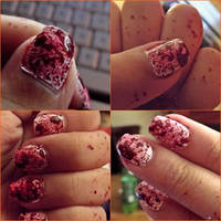 Blood Splatter Nails