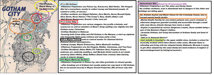 Map for Gotham City in The Extra's (Fanfiction)