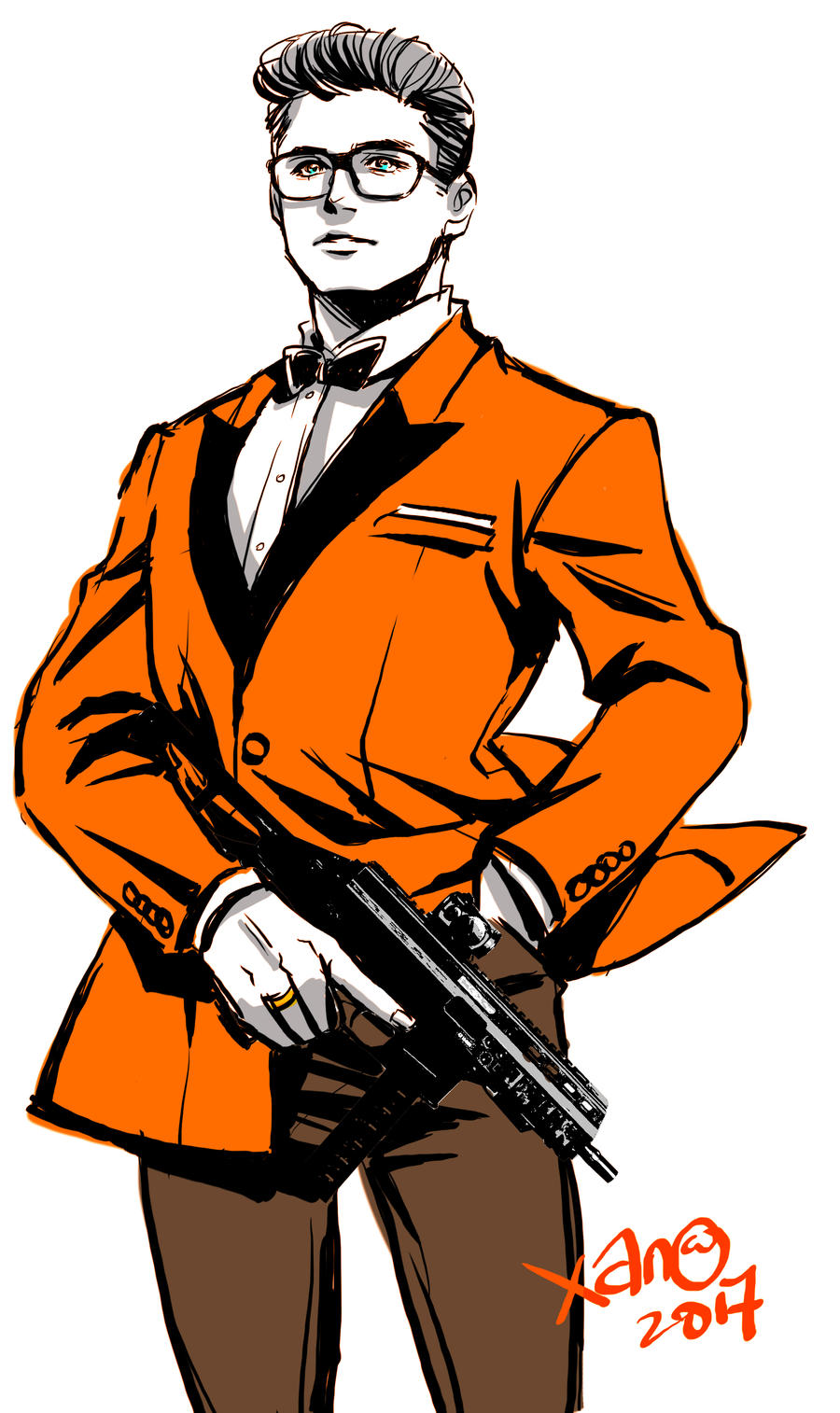 Kingsman:The Golden Circle+Orange Tuxedo by xanseviera on DeviantArt