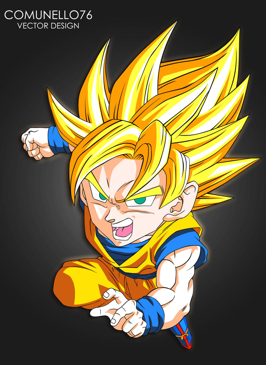 Kid goku vector art