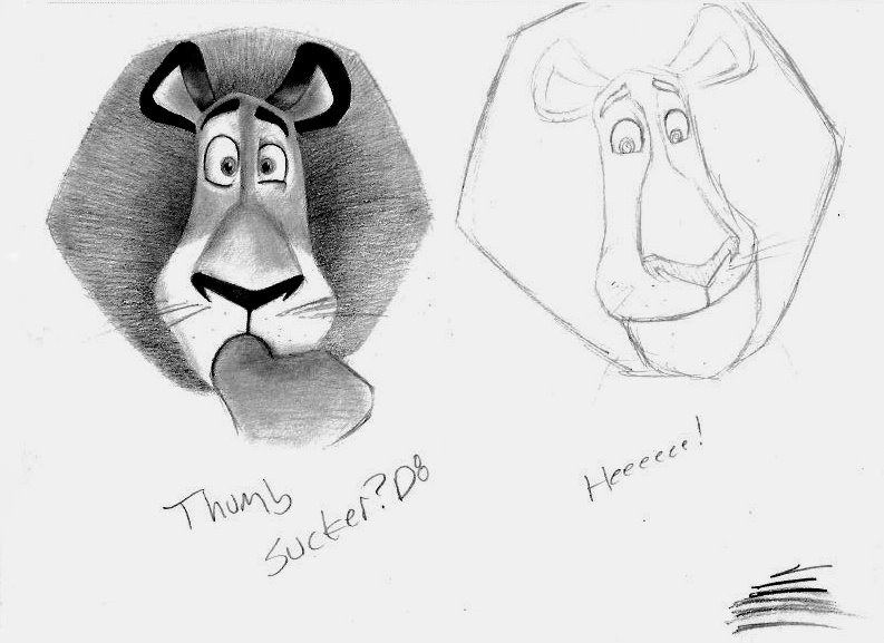 Alex The Lion Sketches By Nikchik-11 On Deviantart