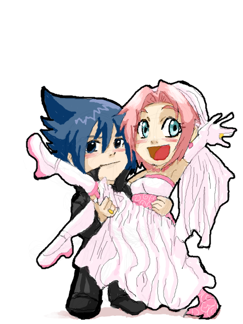 chibi sasusaku : tegaki e