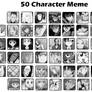 50 fav character meme