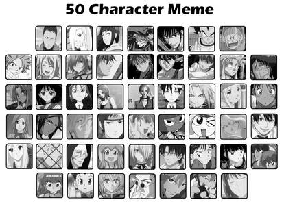 50 fav character meme