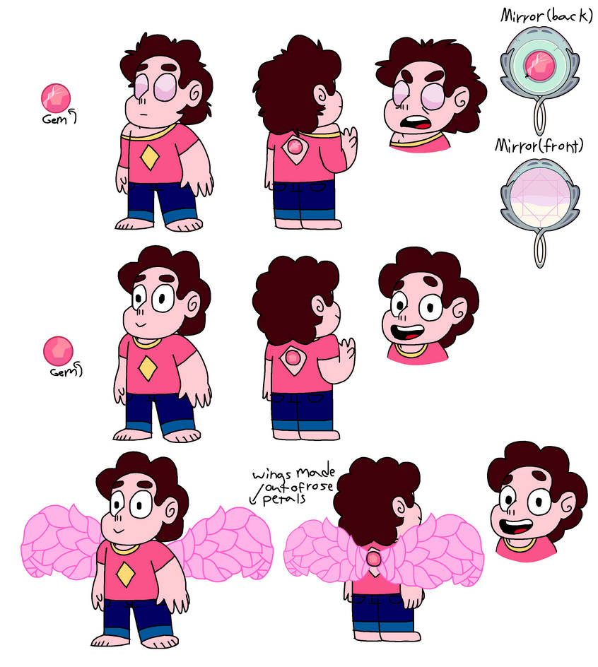 Mirror!Steven AU - Steven model sheet by Mushroom-Cookie-Bear on DeviantArt