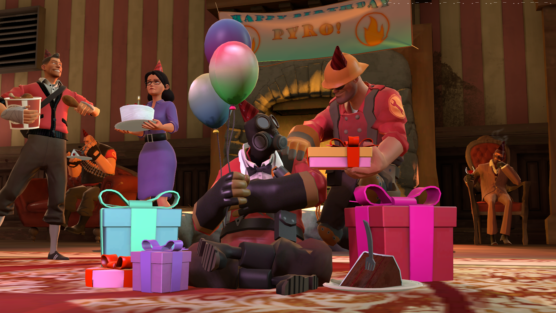 Игра про день рождения. С днём рождения тим фортресс. Team Fortress 2 Birthday. С днем рожления тим Фортес 2. Team Fortress 2 Happy Birthday.