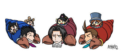 Ace Attorney Hermit Crabs