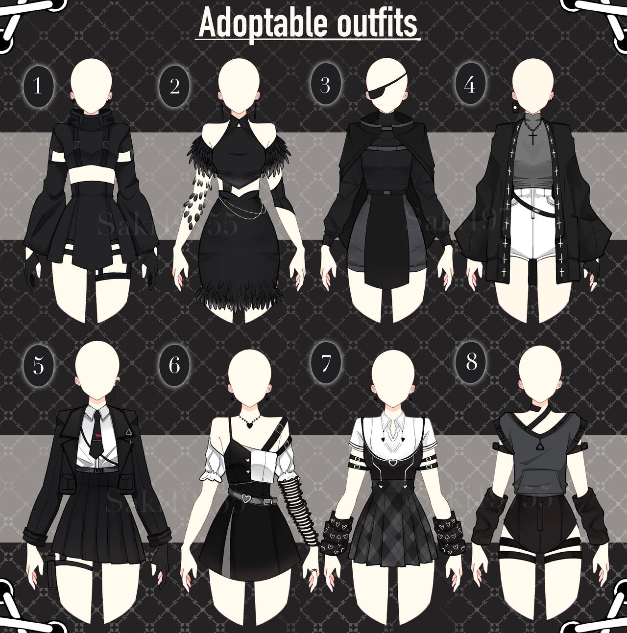 [Open] Adoptable Outfit batch by saki19755 on DeviantArt