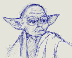 Yoda pen sketch